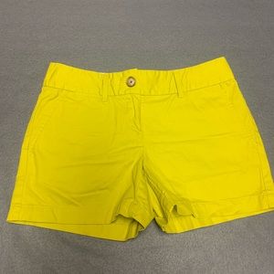 Loft chino shorts women’s 00 yellow cotton casual ladies